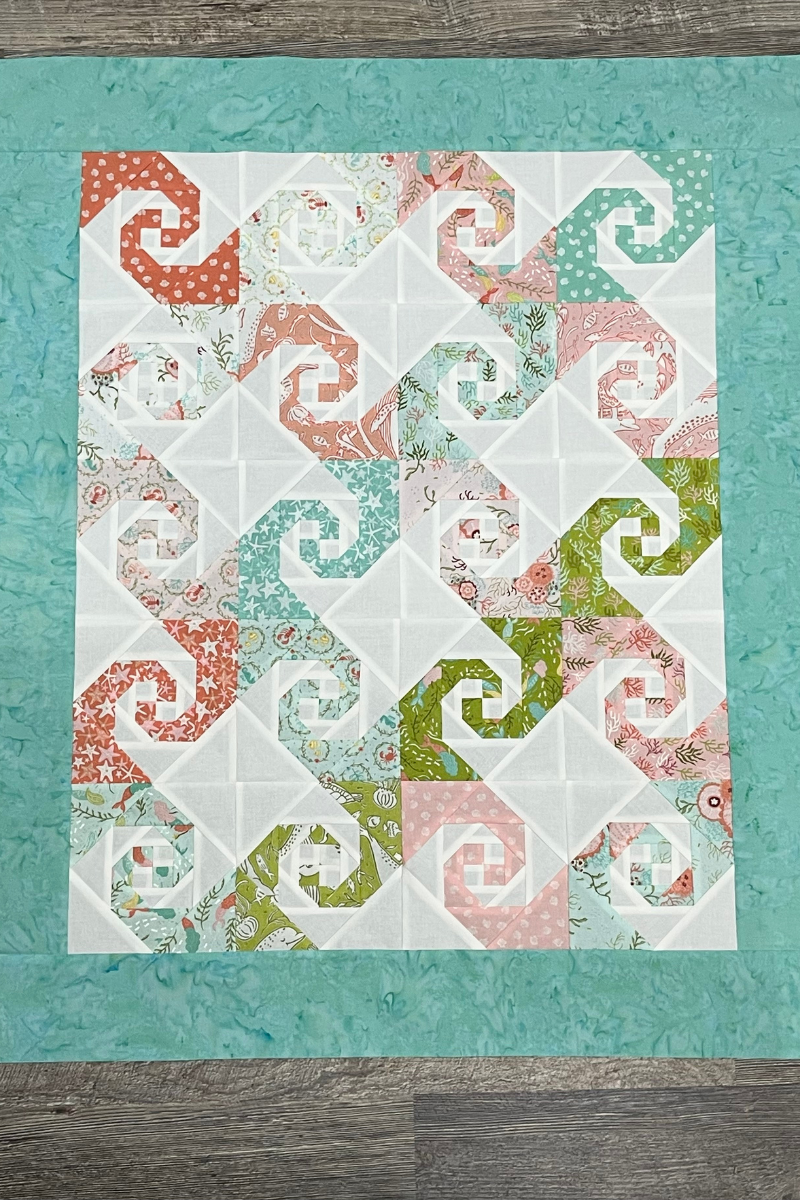 Pieced quilt top for the Wipe Out quilt.