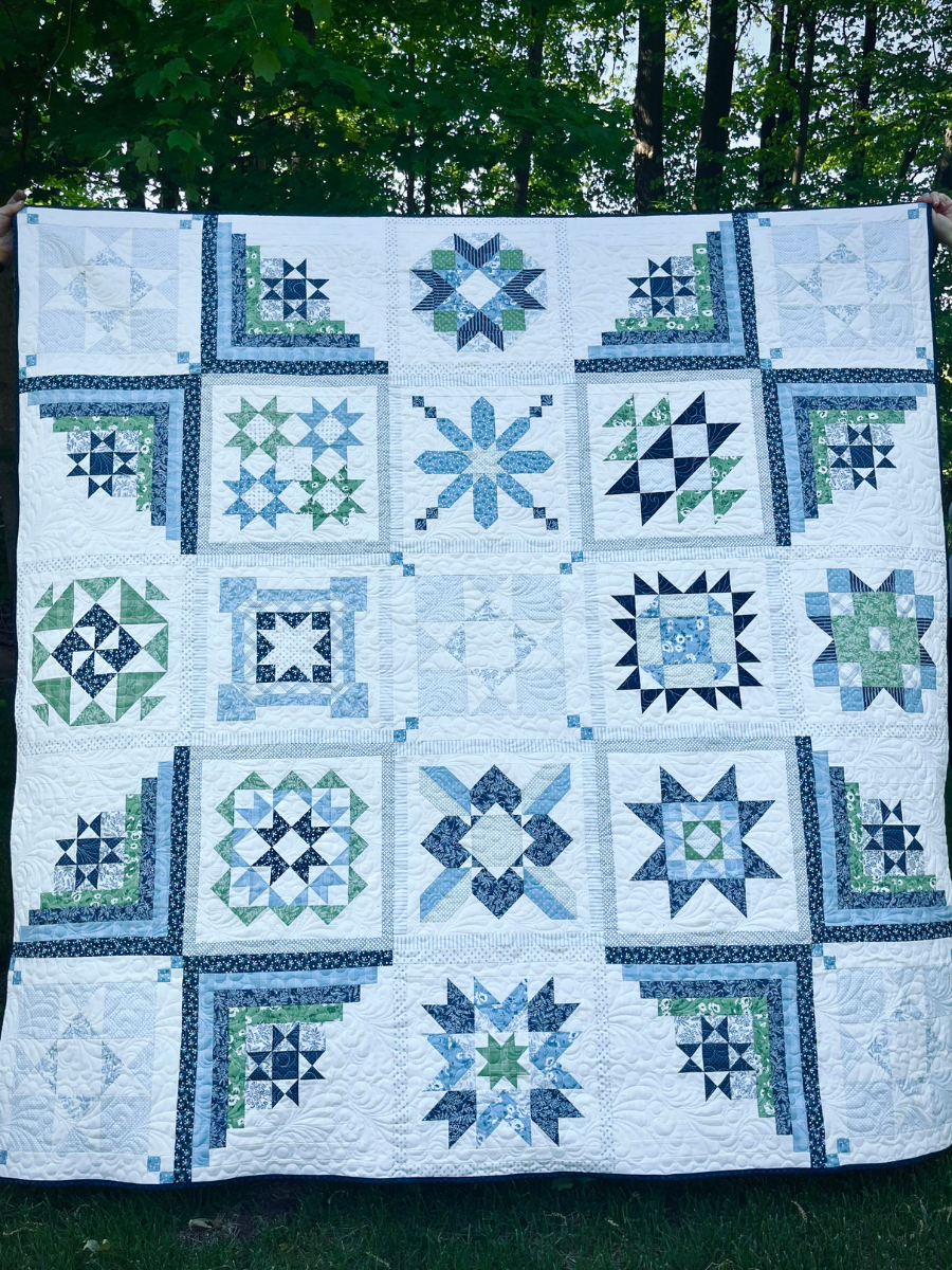 Fat Quarter Shop Nantucket Summer Thimbleblossoms Finished Quilt