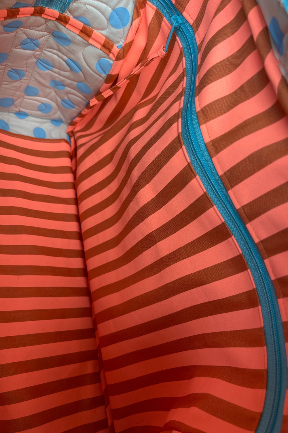 The By Annie Ultimate Travel Bag 2.0 using Tula Pink Everglow fabrics